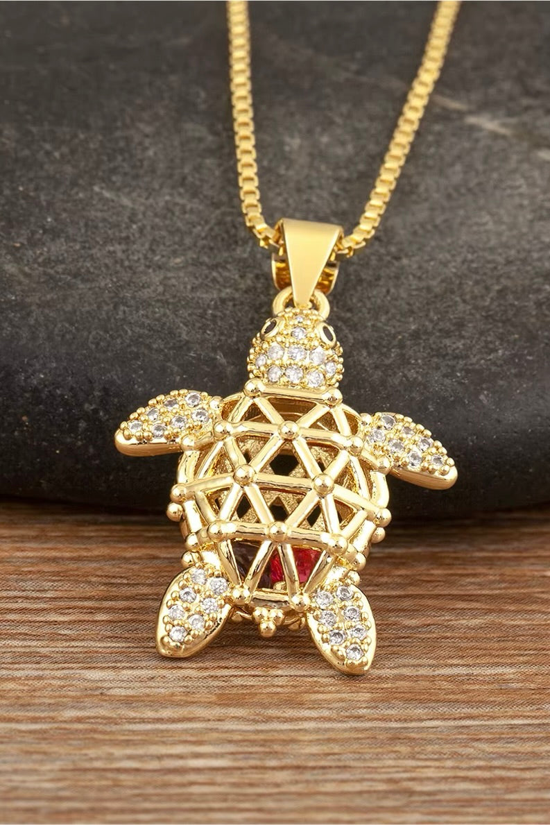 Hollow Turtle pendant - Coda Jewelry