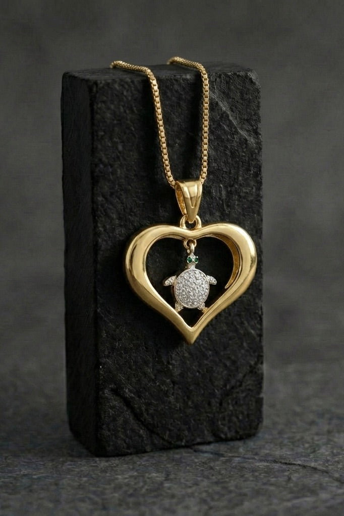 Heart Turtle pendant - Coda Jewelry