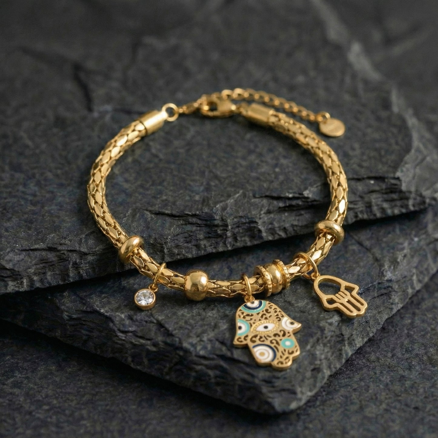 Hamsa charm bracelet - Coda Jewelry
