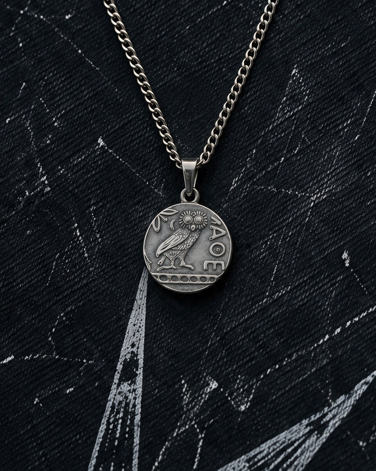 Silver Athena Owl Coin Pendant - Coda Jewelry