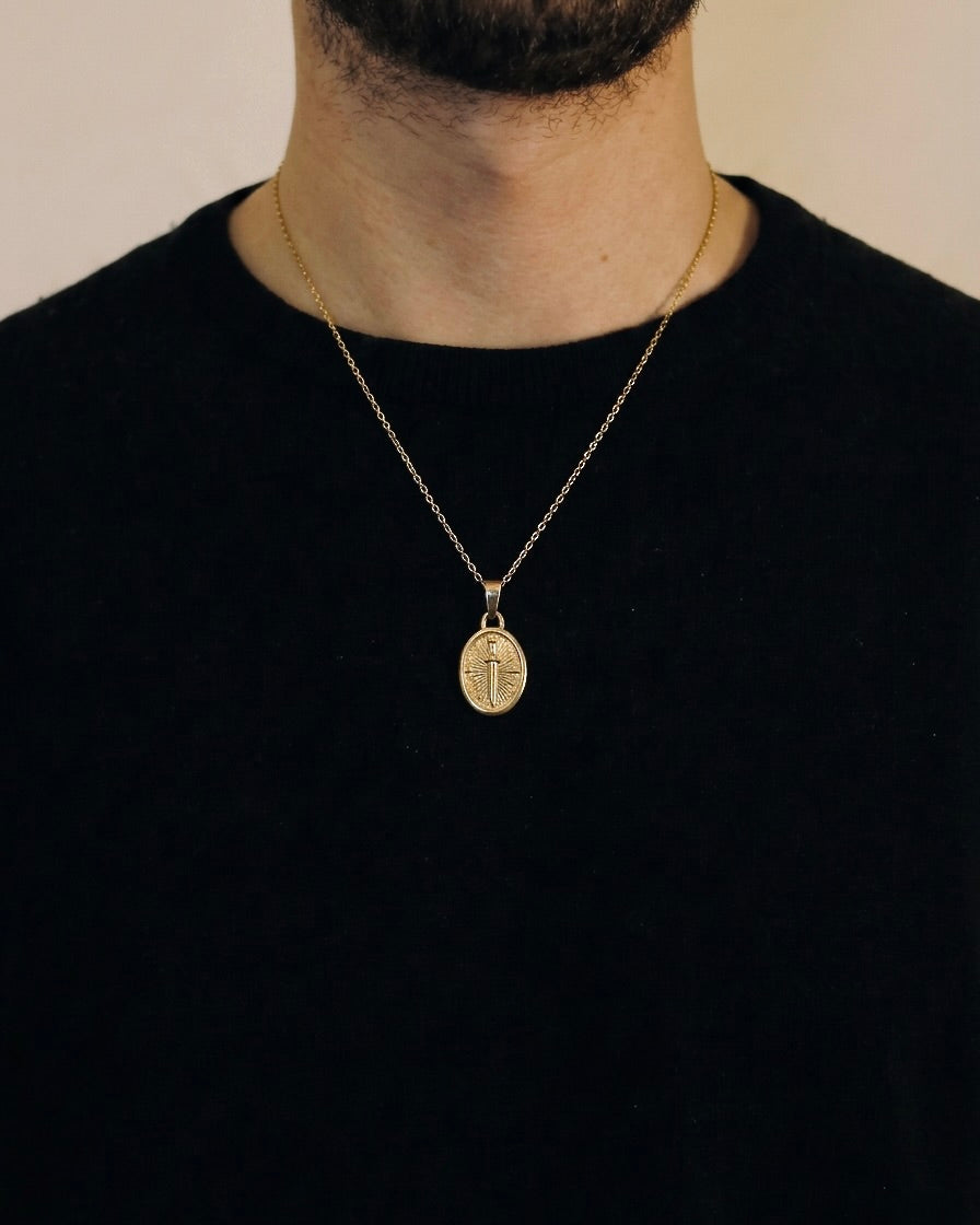 Sword Coin pendant - Coda Jewelry