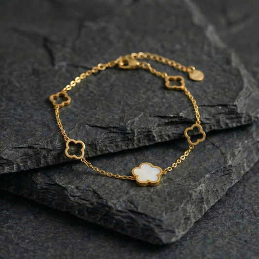 Ghost clover bracelet