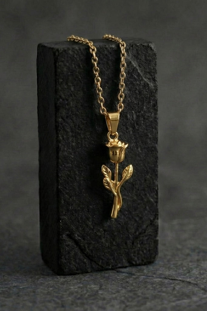 Gold Rose Pendant - Coda Jewelry