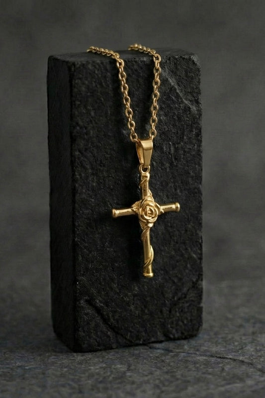 Rose Cross pendant