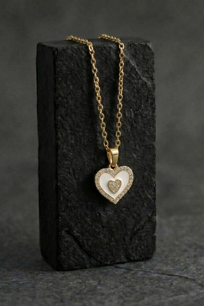White Heart Pendant - Coda Jewelry