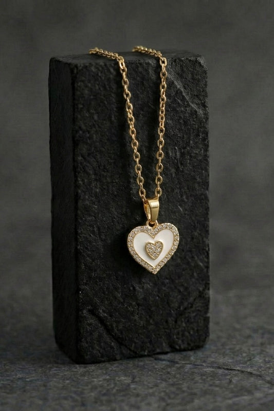 White Heart Pendant - Coda Jewelry