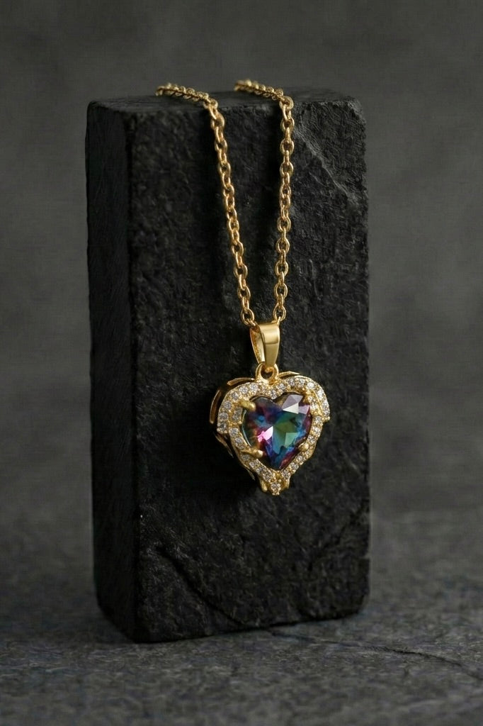 Heart stone pendant - Coda Jewelry