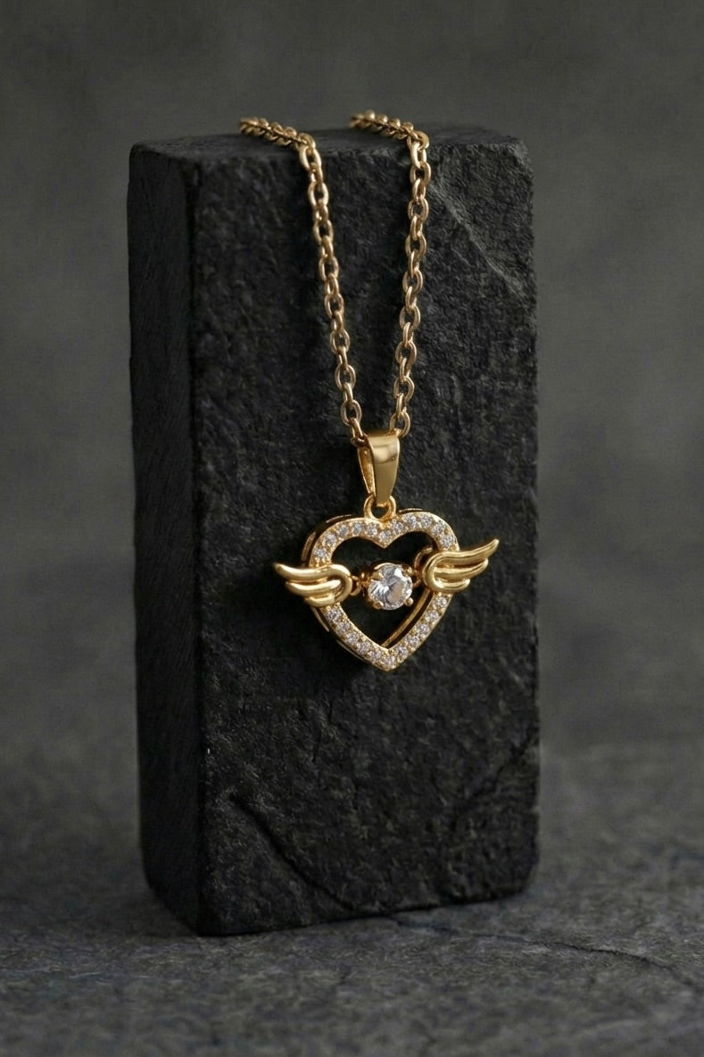 Heart wings pendant - Coda Jewelry