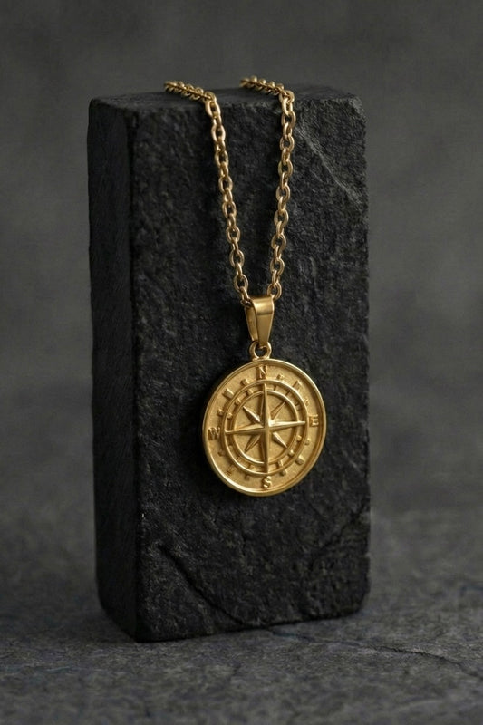 Gold Compass Pendant