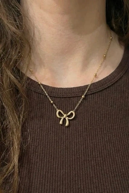Bow tie necklace