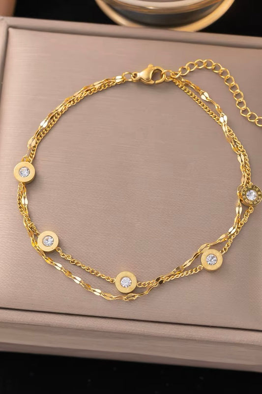 Stone charm bracelet