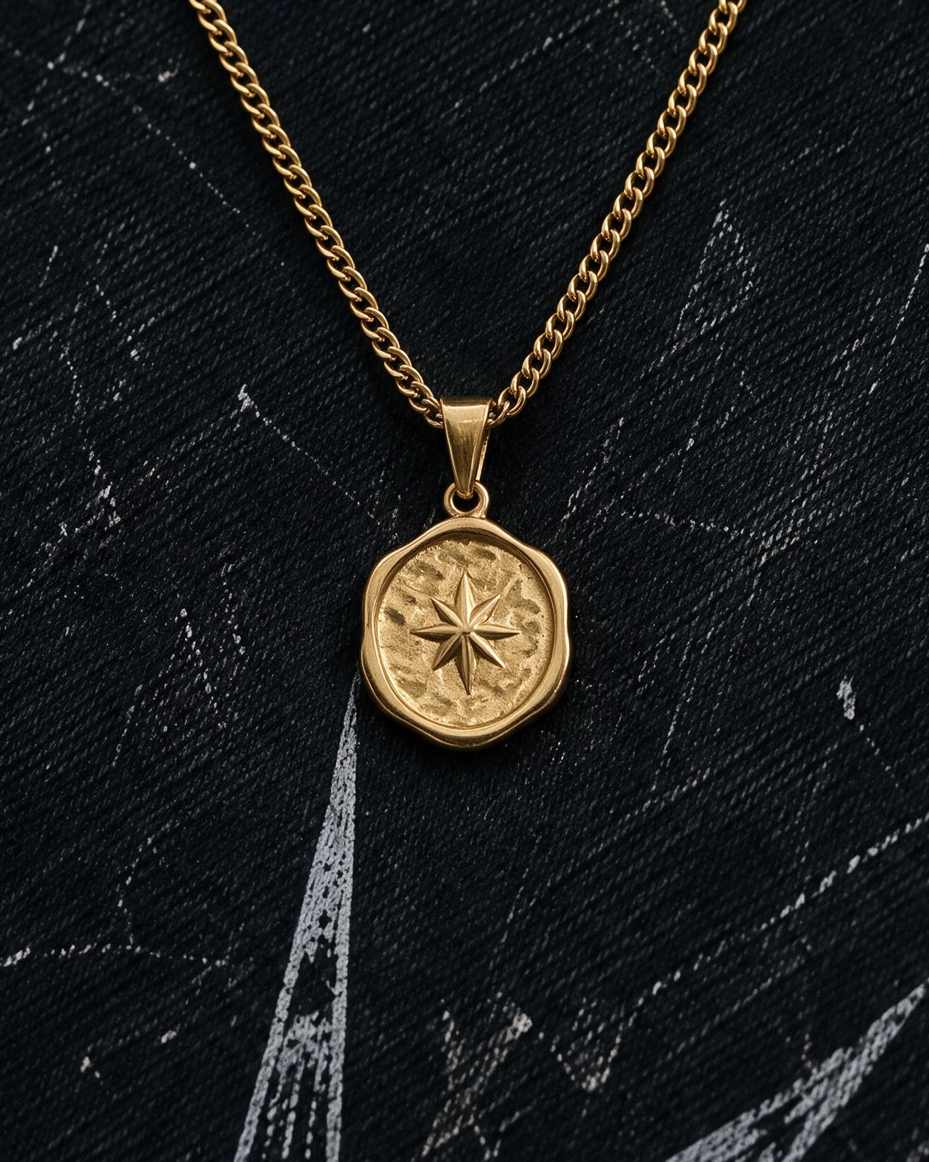Gold Star Medallion Pendant