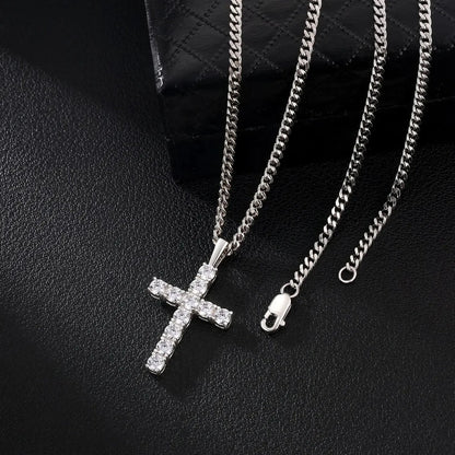 Diamond Cross Pendant | Silver - Coda Jewelry