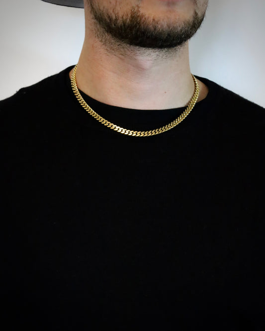 Curb Cuban Link Chain | 6mm - 14k Gold