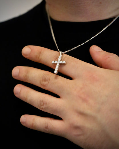 Diamond Cross Pendant | Silver - Coda Jewelry