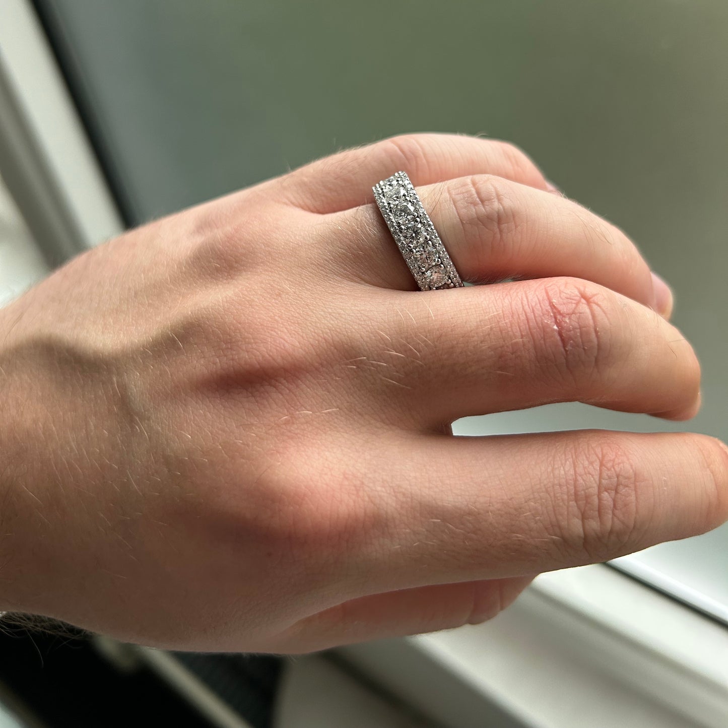 Moissanite Ring | Silver