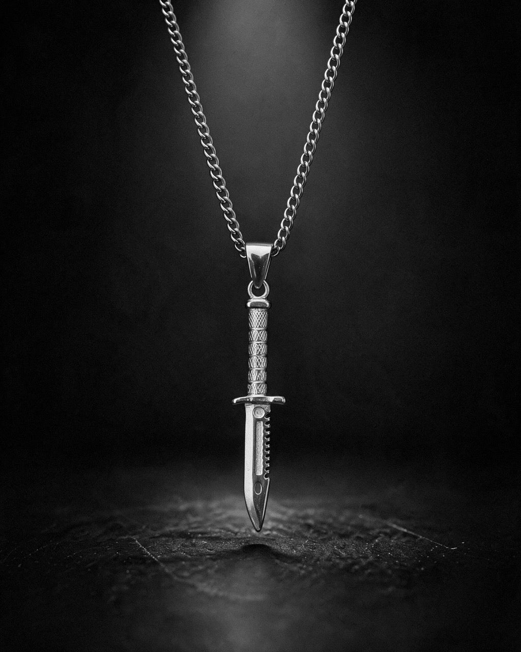 Silver Combat Knife Pendant