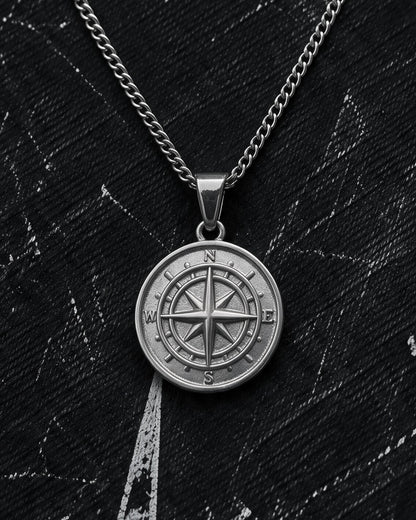 Silver Compass Pendant - Coda Jewelry