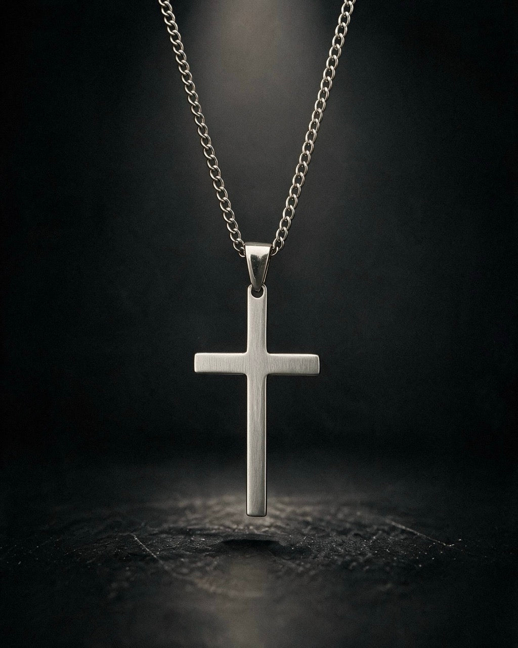Silver Minimalistic Cross Pendant