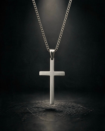 Silver Minimalistic Cross Pendant