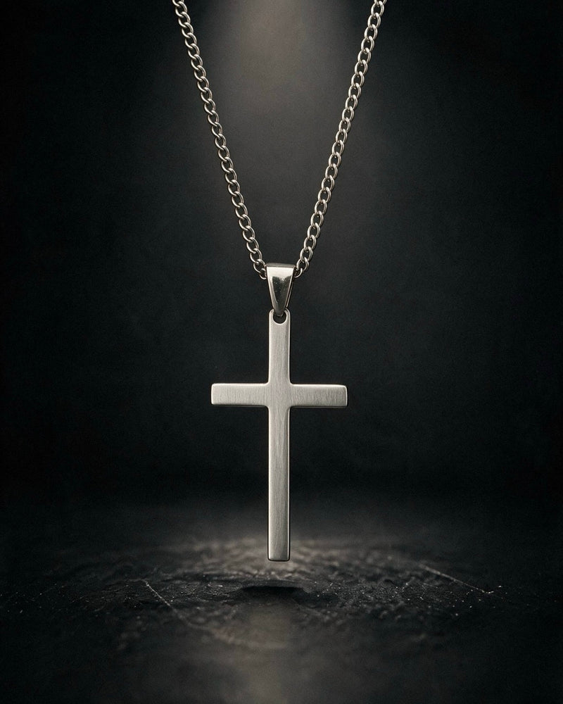 Silver Minimalistic Cross Pendant