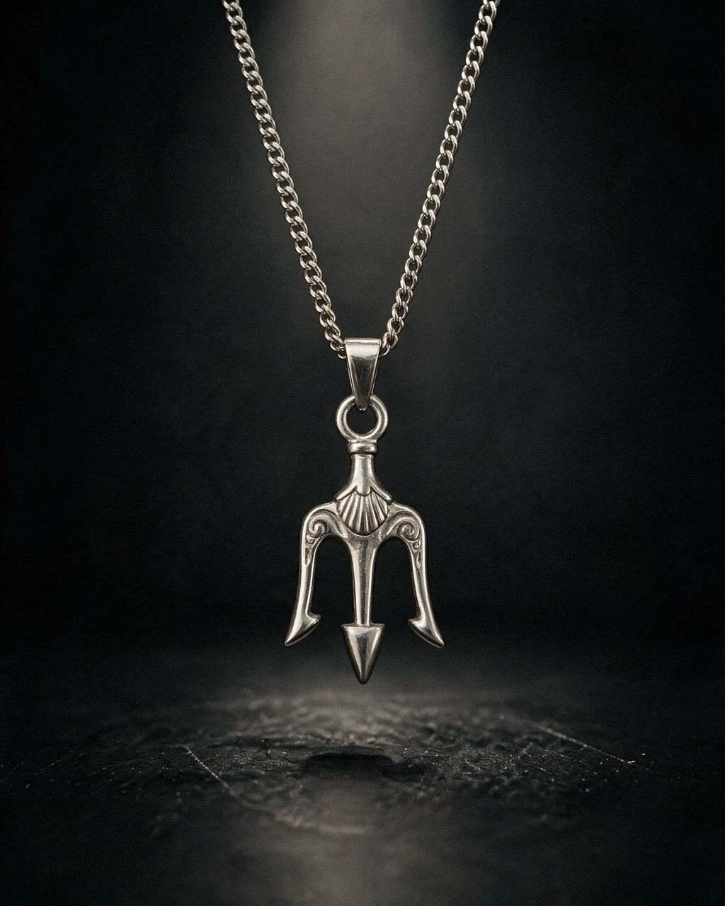 Silver Trident Pendant