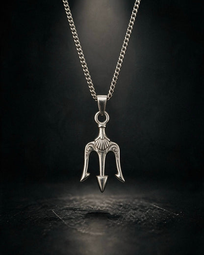 Silver Trident Pendant