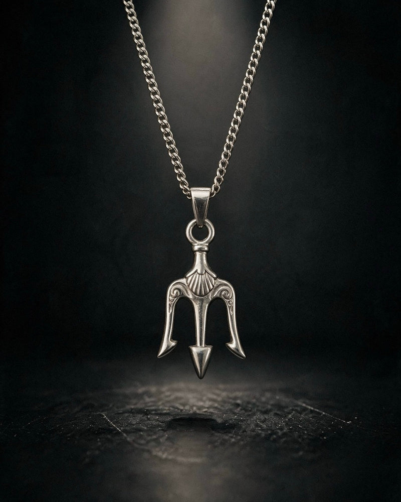 Silver Trident Pendant
