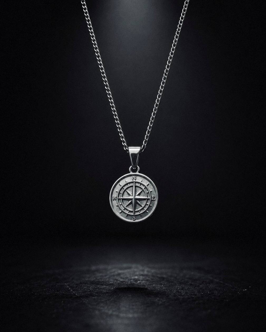Silver Compass Pendant - Coda Jewelry