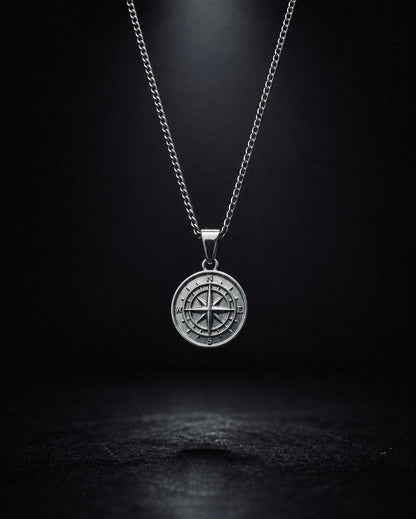 Silver Compass Pendant - Coda Jewelry