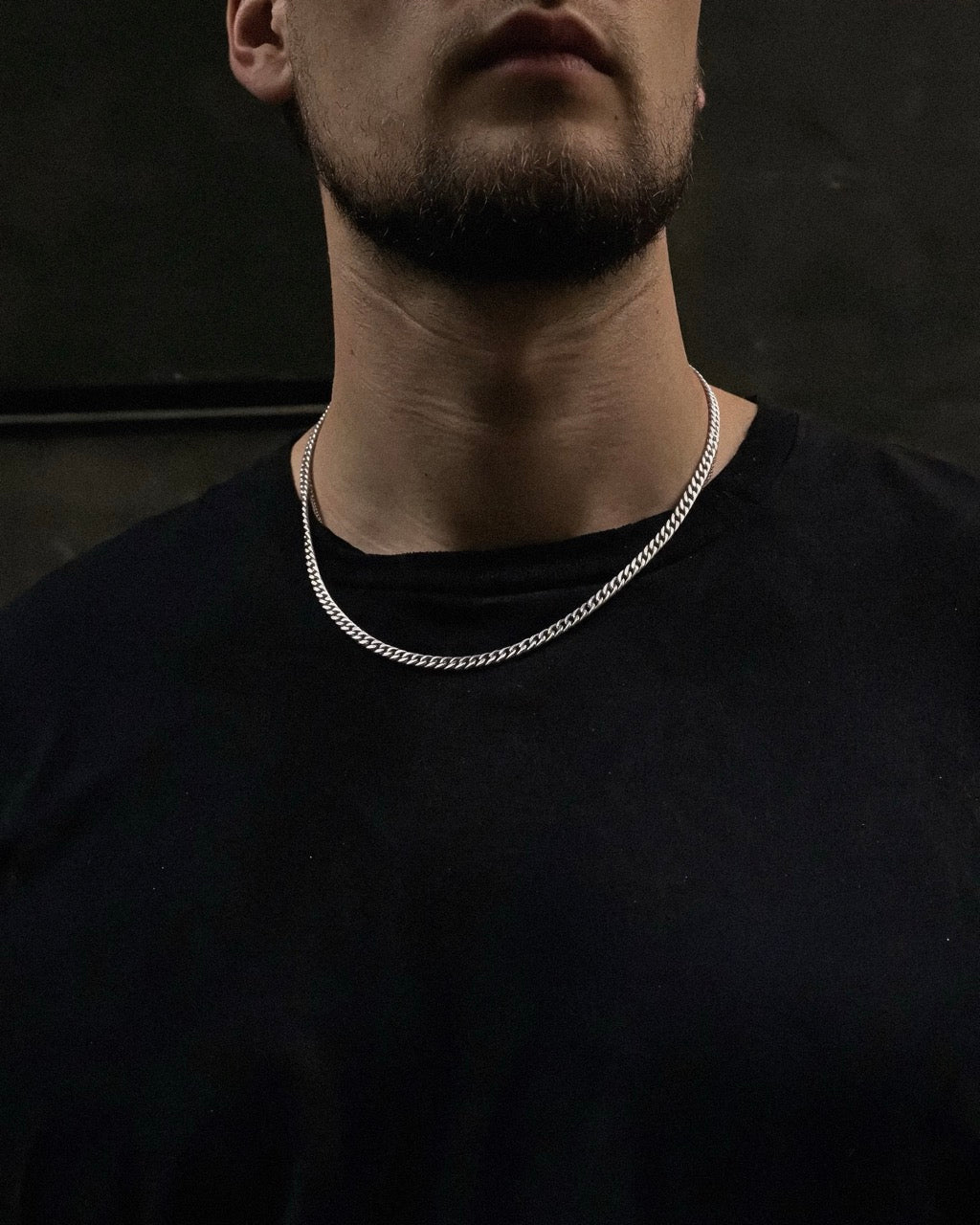 Silver Curb Cuban Link Chain