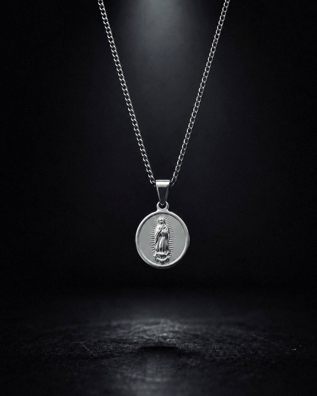 Silver Holy Mary Coin Pendant - Coda Jewelry