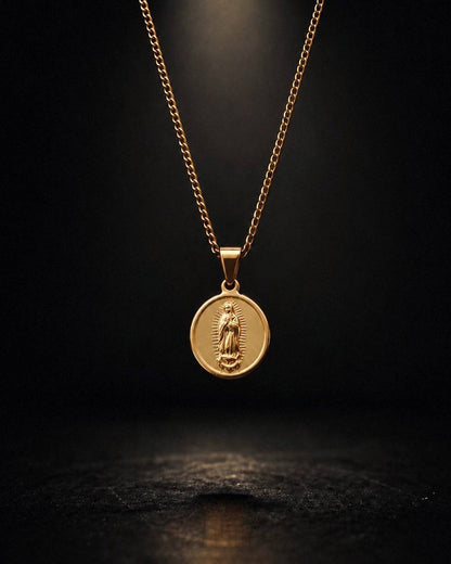 Gold Holy Mary Coin Pendant - Coda Jewelry