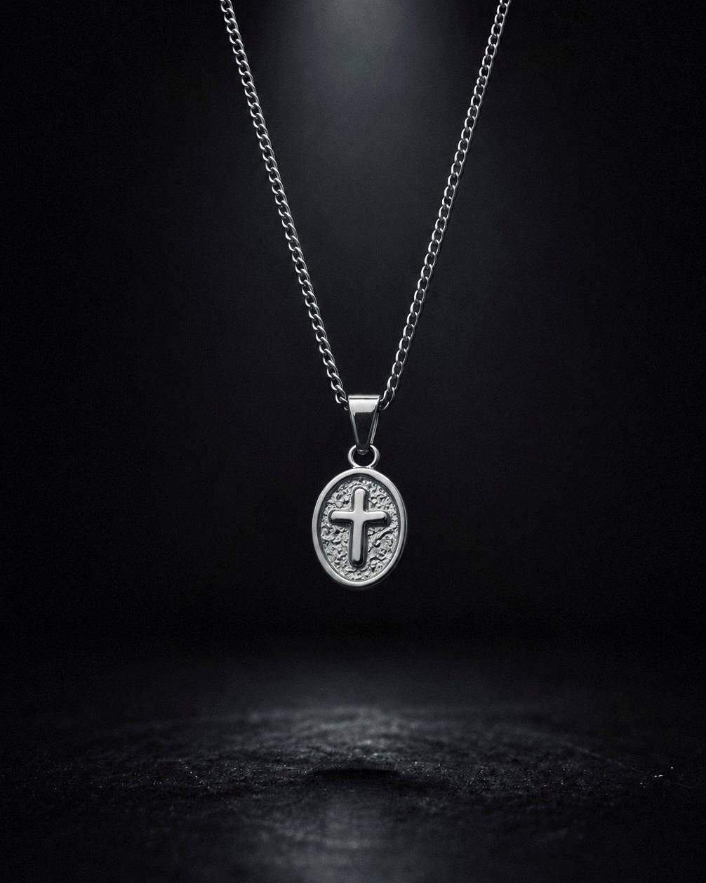 Silver Cross Medallion Pendant - Coda Jewelry