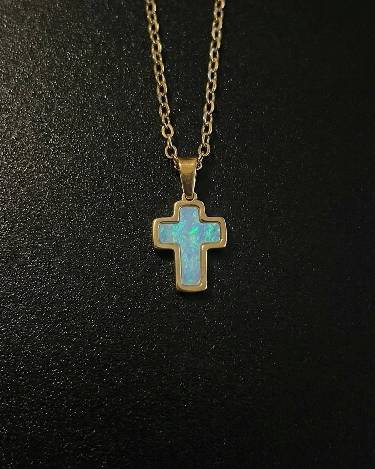 Gold Trimmed Cross pendant - Coda Jewelry