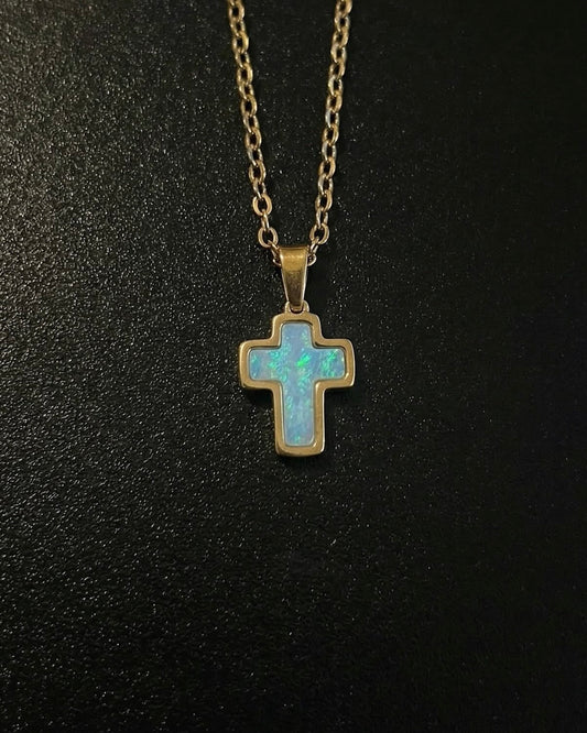 Gold Trimmed Cross pendant