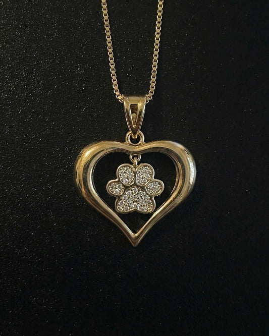 Heart Paw pendant - Coda Jewelry