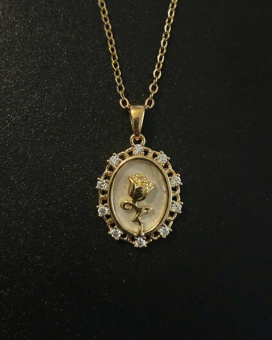 Rose mirror pendant - Coda Jewelry