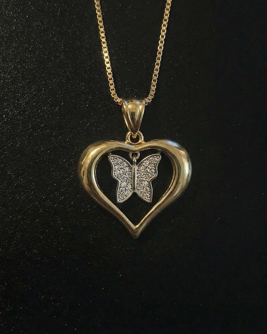 Heart Butterfly pendant