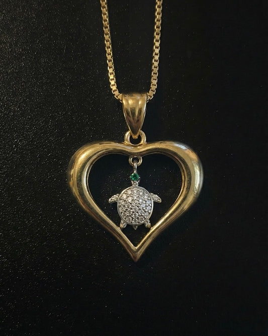 Heart Turtle pendant - Coda Jewelry