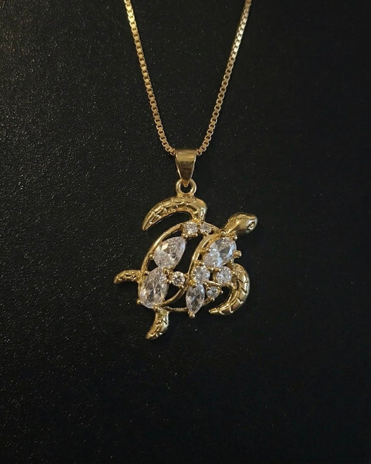 Turtle stone pendant - Coda Jewelry