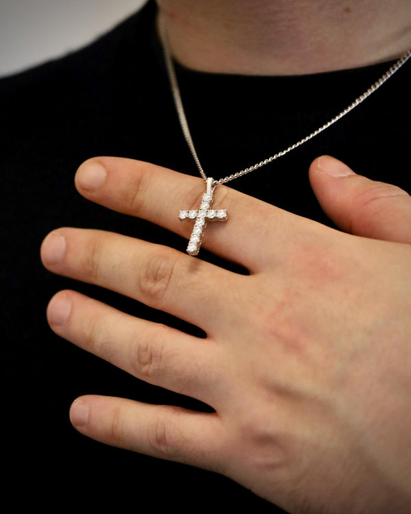 Moissanite Cross (1.1ct) - Coda Jewelry