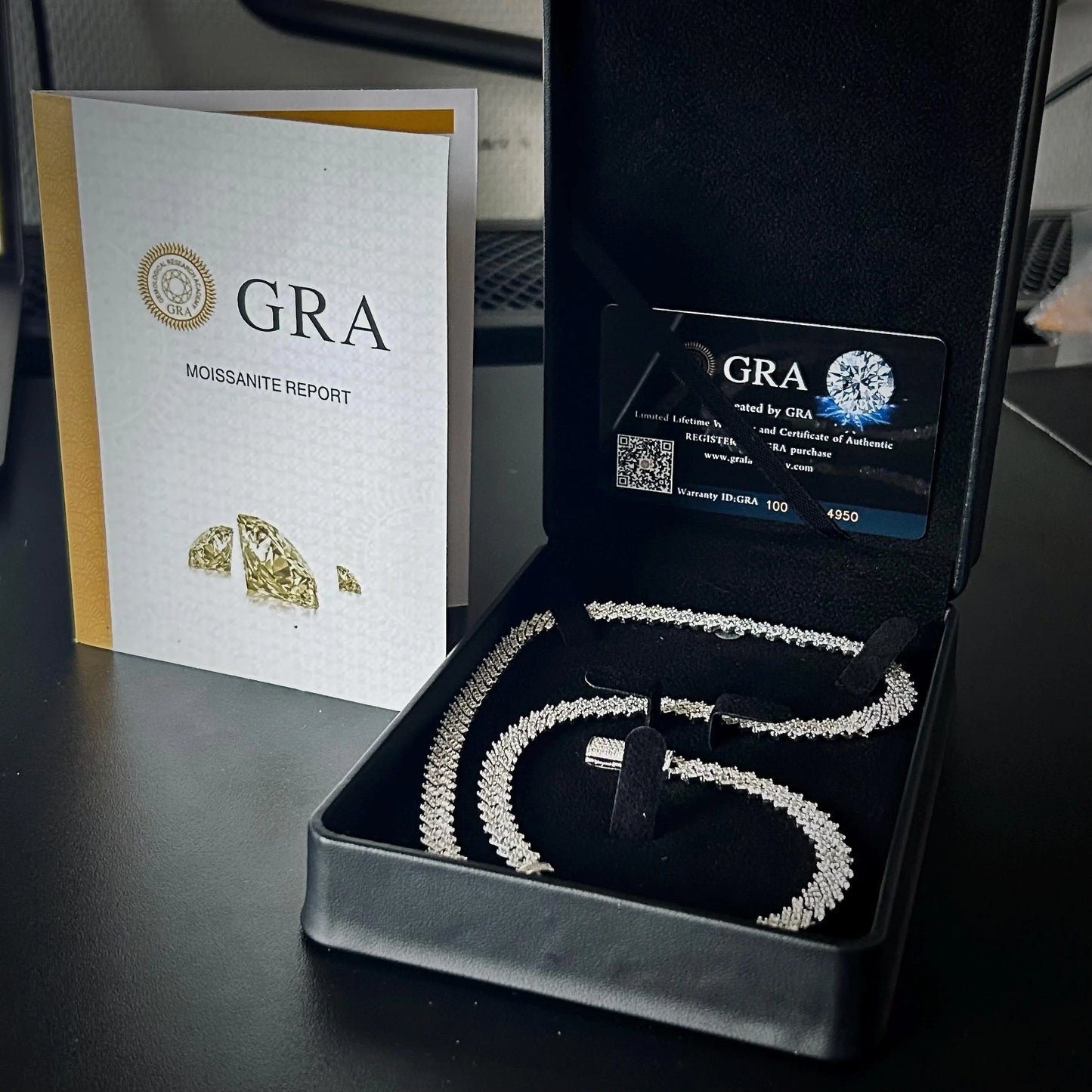 Moissanite Curb Cuban Link Chain | Silver