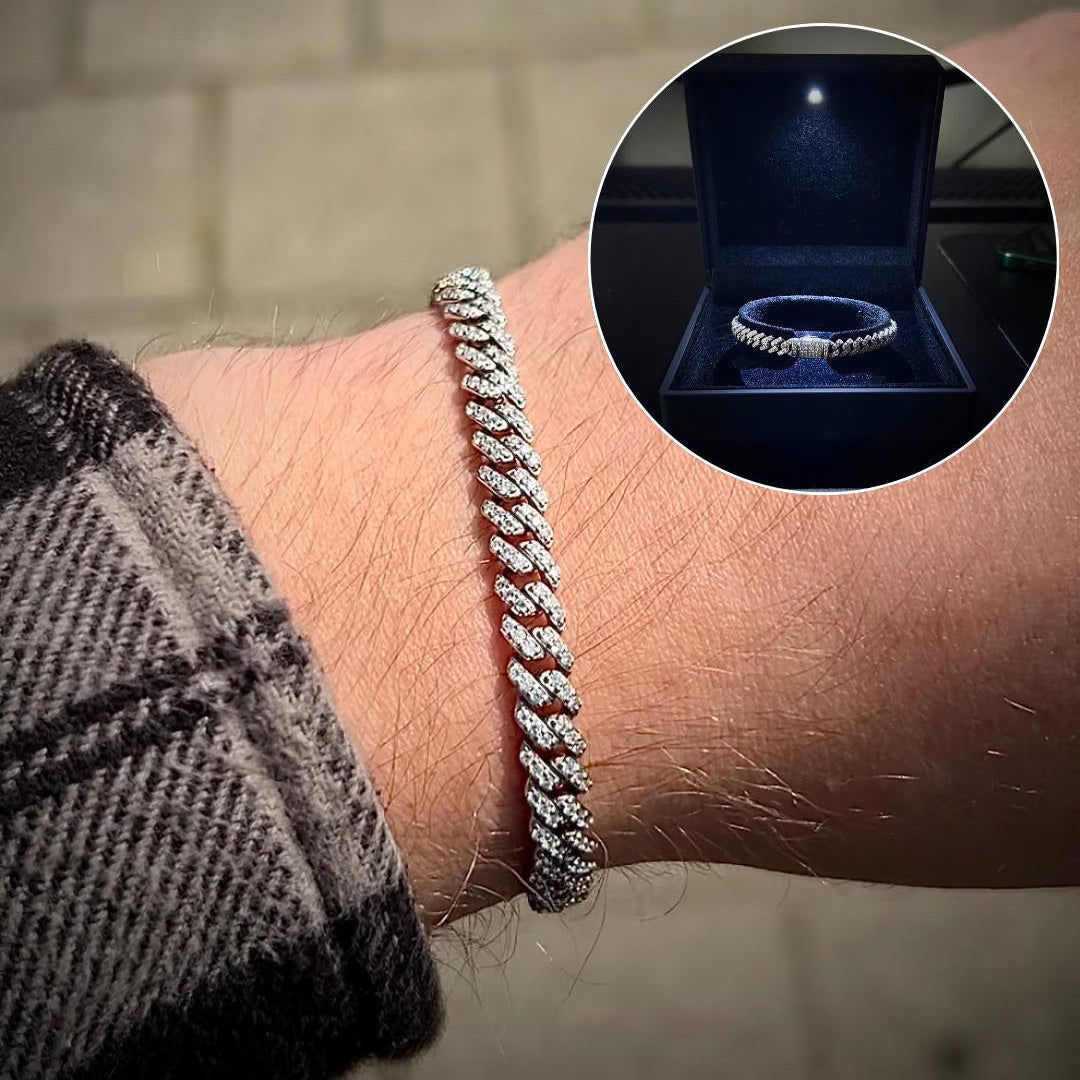 Moissanite Cuban Link Bracelet | Silver - Coda Jewelry