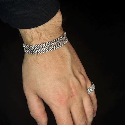 Moissanite Cuban Link Bracelet | Silver - Coda Jewelry