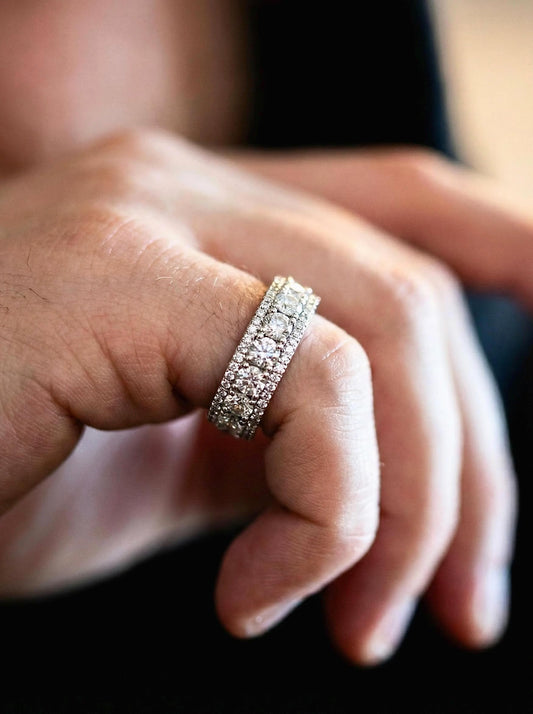 Moissanite Eternity Ring | Silver