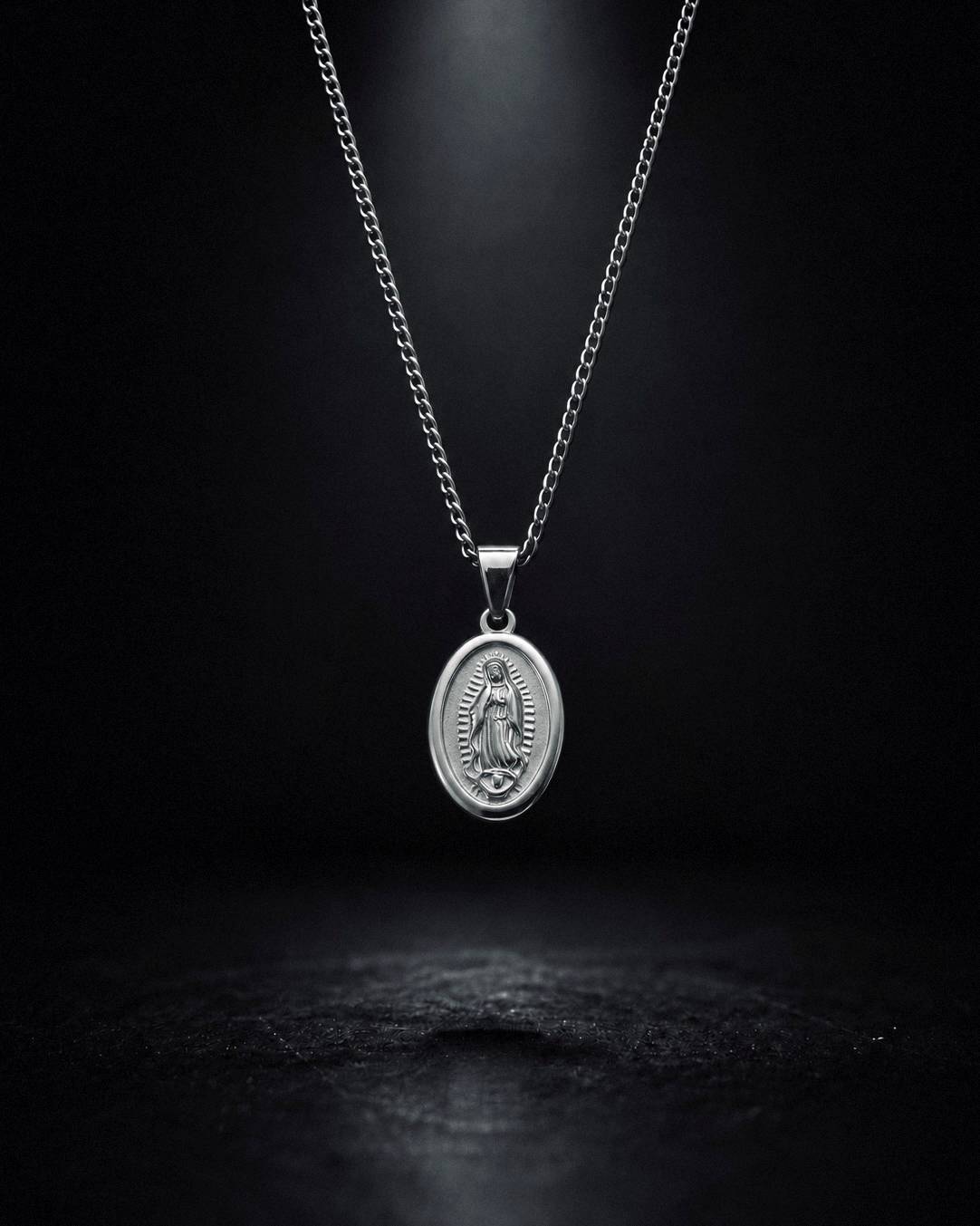Silver Holy Mary Praying Pendant - Coda Jewelry