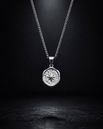 Silver North Star Compass Pendant - Coda Jewelry