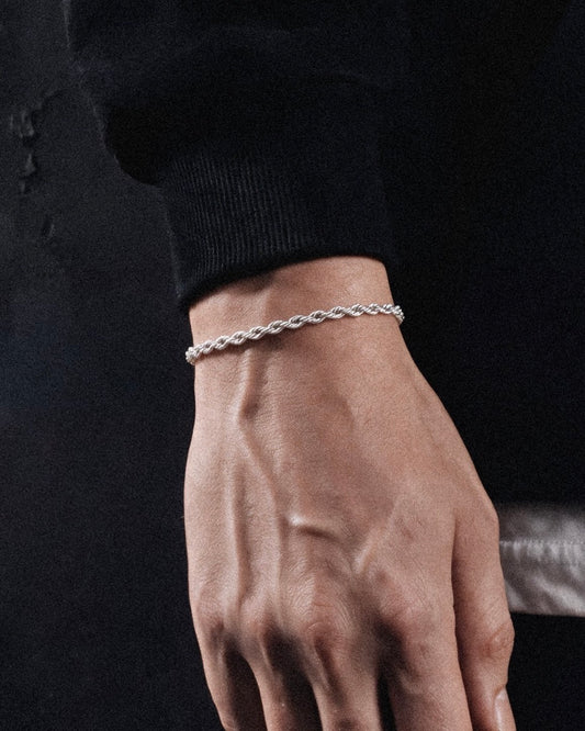Silver Rope Bracelet